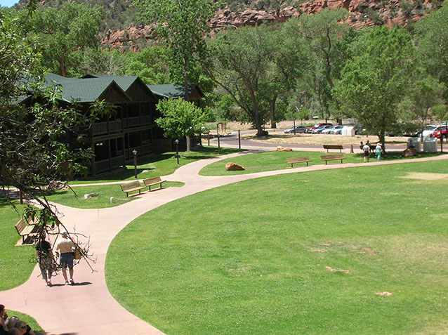 Motel at Zion Lodge, 2008 (J. Cowley, NPS) Motel at Zion Lodge, 2008 (J. Cowley, NPS)