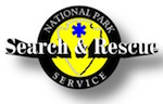 The Search and Rescue emblem of the National Park Service. NPS image. The Search and Rescue emblem of the National Park Service. NPS image.