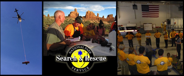 NPS search-and-rescue (SAR) responders in the field. NPS search-and-rescue (SAR) responders in the field.