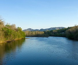 Looking upstream of the James River