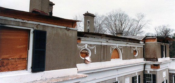 Exterior electrical fire damage Exterior electrical fire damage