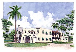 Architect's rendering of the building Architect's rendering of the building