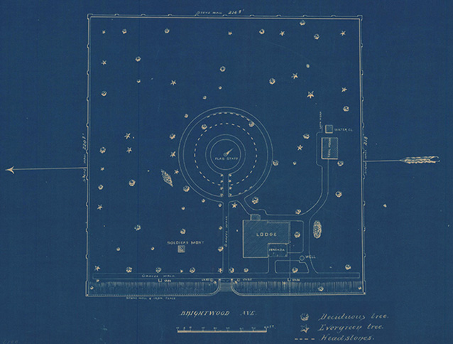 1893 map of Battleground National Cemetery (Battleground National Cemetery: CLI, NPS, 2010) 1893 map of Battleground National Cemetery (Battleground National Cemetery: CLI, NPS, 2010)