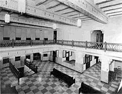 The interior atrium of the waiting room The interior atrium of the waiting room