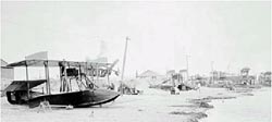 Naval aircraft on the beach at Pensacola during World War I Naval aircraft on the beach at Pensacola during World War I