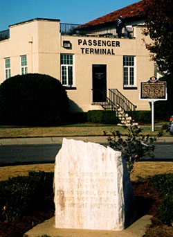 Memorial at location of "Wright Field" Memorial at location of "Wright Field"
