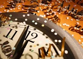 clock with festive confeti clock with festive confeti