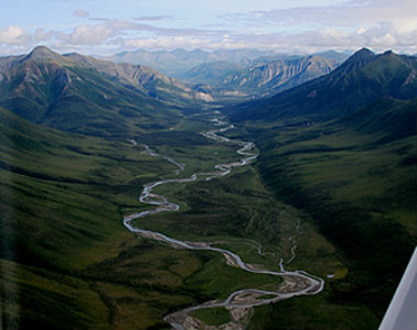 View of the Gates of the Arctic National Park and Preserve