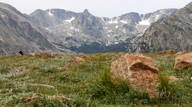 Rocky Mountain National Park (CO) shows evidence of glaciation