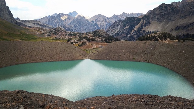 A moraine deposited by the Schoolroom Glacier (Grand Teton National Park)