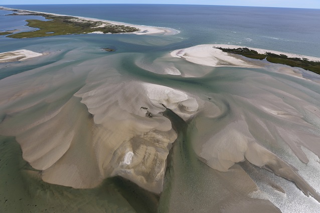 Aerial view of the breach on Fire Island Aerial view of the breach on Fire Island
