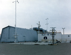 SLC-10, Launch Pad, Prefabricated Shelter Building (Launch Shed), Northeast face SLC-10, Launch Pad, Prefabricated Shelter Building (Launch Shed), Northeast face