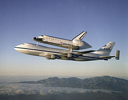 Space Shuttle Atlantis atop the Shuttle Carrier Aircraft Space Shuttle Atlantis atop the Shuttle Carrier Aircraft