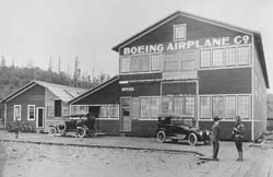 Historic image of Building No. 105 of the Boeing Aircraft Company Historic image of Building No. 105 of the Boeing Aircraft Company
