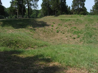 Crater at Petersburg National battlefield