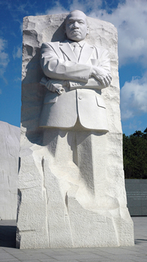 The Stone of Hope showing Martin Luther King, Jr.