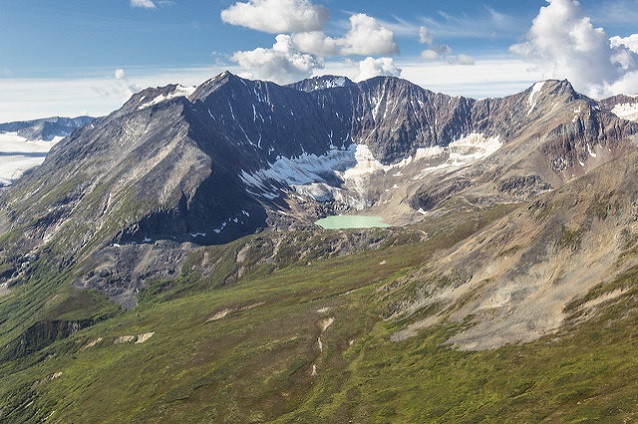 The Granite Creek Tarn (Wrangell-St. Elias National Park, AK) sits in a cirque The Granite Creek Tarn (Wrangell-St. Elias National Park, AK) sits in a cirque