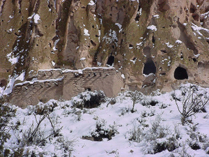 Reconstructed in 1920, the Talus House is a  traditional Ancestral Pueblo home.