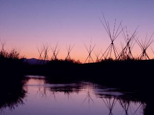 The Nez Perce camp at the Big Hole 