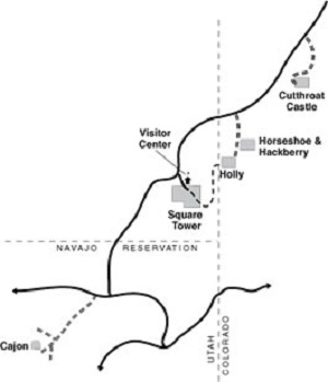 Map of Hovenweep National Monument Map of Hovenweep National Monument