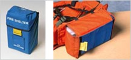 blue fire shelter carrying case and a backpack pouch for fire fighters blue fire shelter carrying case and a backpack pouch for fire fighters
