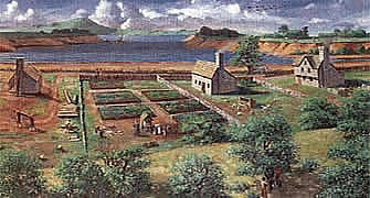 An artist's rendering of Providence, circa 1650 An artist's rendering of Providence, circa 1650