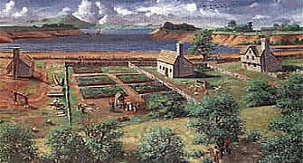 An artist's rendering of Providence, circa 1650