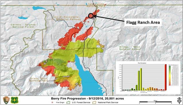 A progression map of the Berry Fire A progression map of the Berry Fire