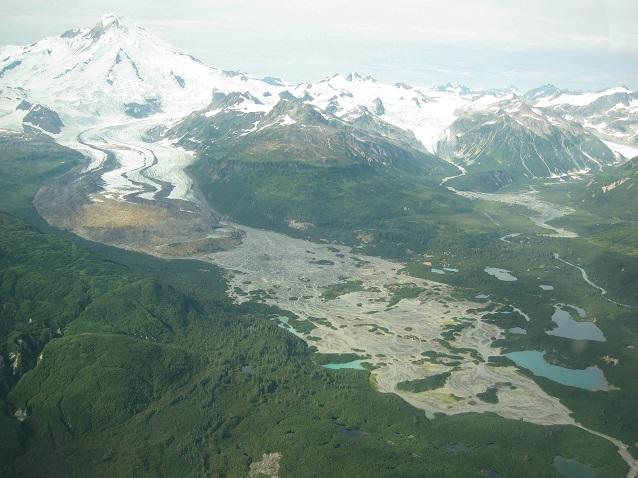 What is a glacial outwash plain?