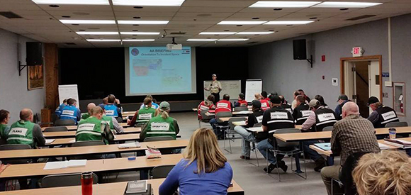 classroom setting for training fire management