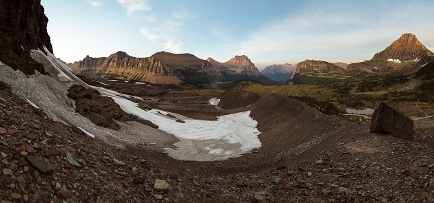 An old terminal moraine on the Clemets Glacier (Glacier National Park, MT) An old terminal moraine on the Clemets Glacier (Glacier National Park, MT)