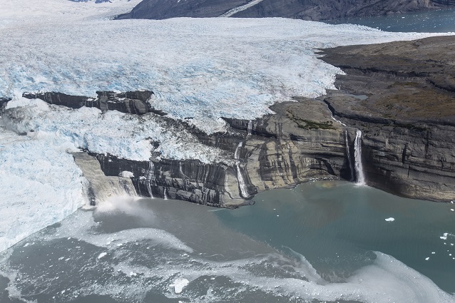 Cloudy water comes of the Guyot Glacier terminus in Icy Bay (Wrangell-St Elias National Park, AK)