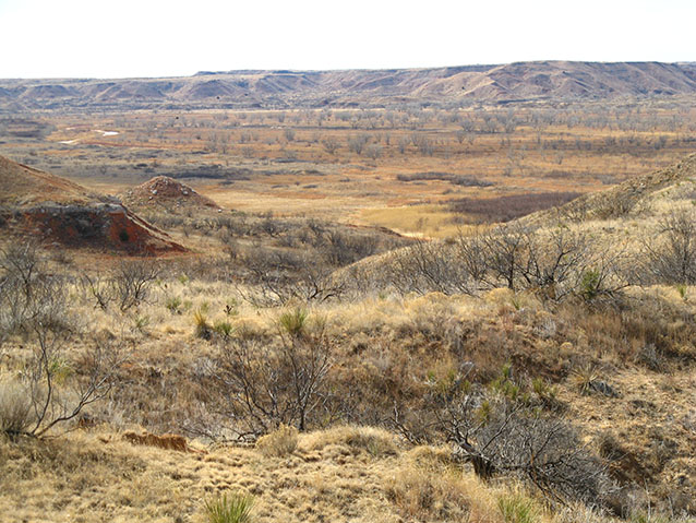 Poor air quality affects the view at Lake Meredith National Recreation Area