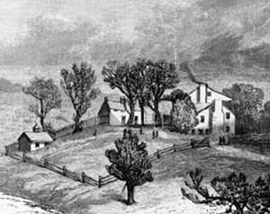 White Haven, ca. 1850. Stone building is visible to the immediate left of the main house. White Haven, ca. 1850. Stone building is visible to the immediate left of the main house.