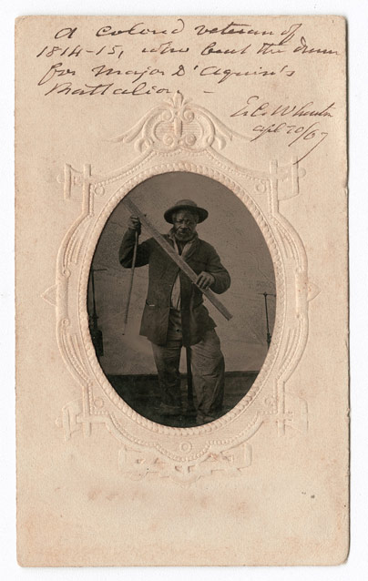 A colored veteran of 1814-15 who beat the drum for Major D’Aquin’s batallion