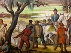 Painting of diverse troops at Battle of New Orleans