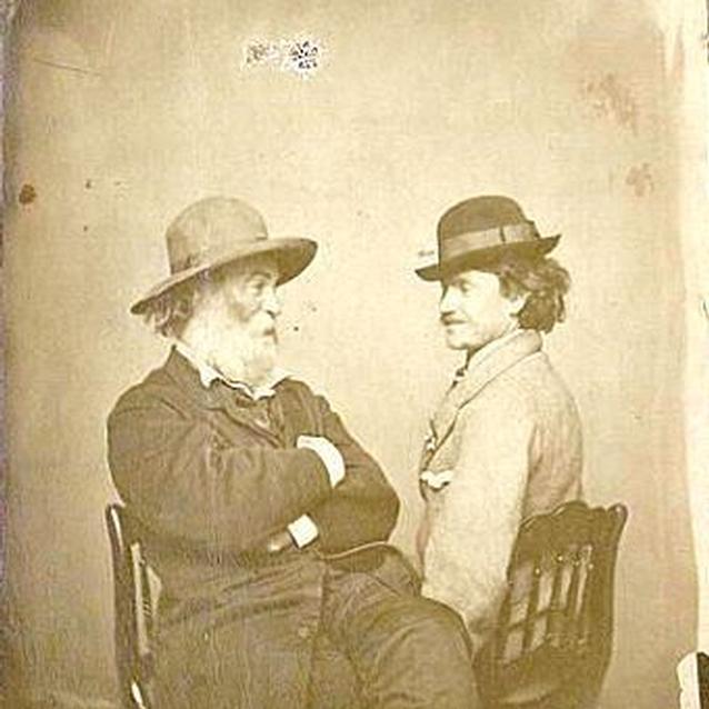 Photo of Walt Whitman and Pete Doyle Photo of Walt Whitman and Pete Doyle