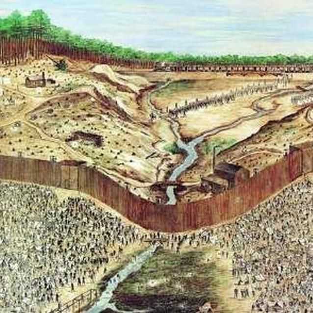 Sketch of Andersonville prison as it appeared in August 1864 Sketch of Andersonville prison as it appeared in August 1864