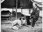 Photograph of Lt. George A. Custer with his dog