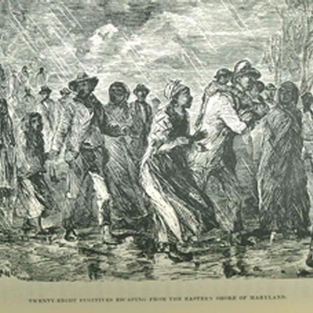 Print of African-Americans fleeing slavery in Maryland Print of African-Americans fleeing slavery in Maryland