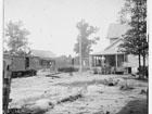 Photograph of the Union depot at Catlett Station in 1862