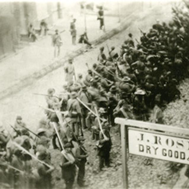 Photograph of Confederate Army marching through Frederick, Maryland