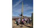 Photo of Lauffer Middle School volunteers who were engaged in a Centennial Saguaro Survey on January 23rd 2016