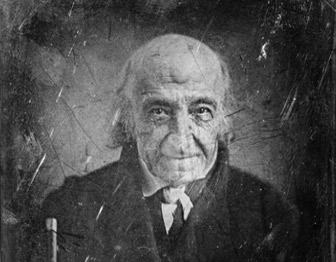 Black and white daguerreotype of Albert Gallatin