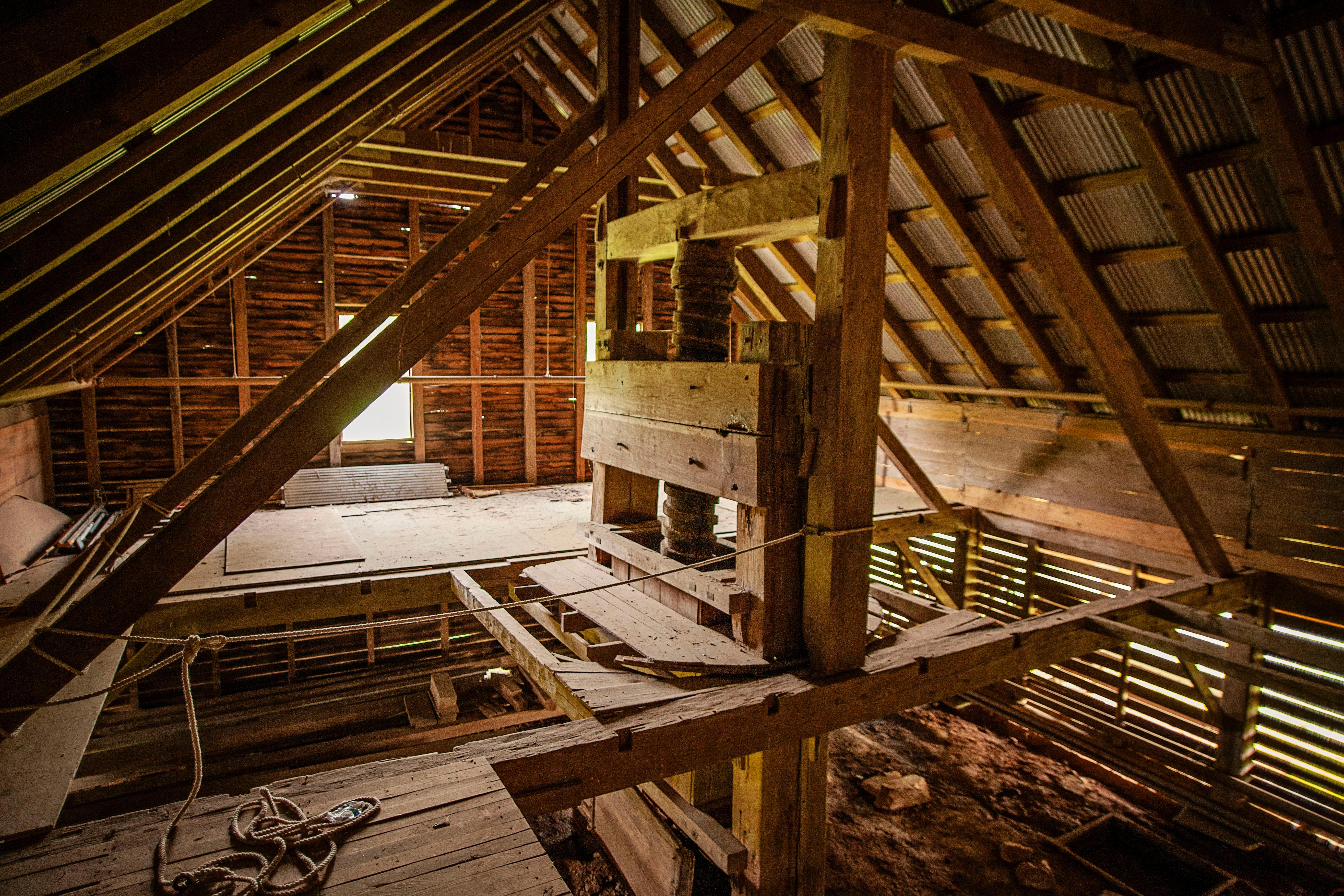 This wood screw cotton press was used at Magnolia Plantation to form cotton into bales for market.