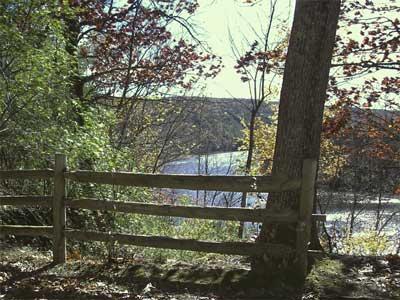 view of the river from campground