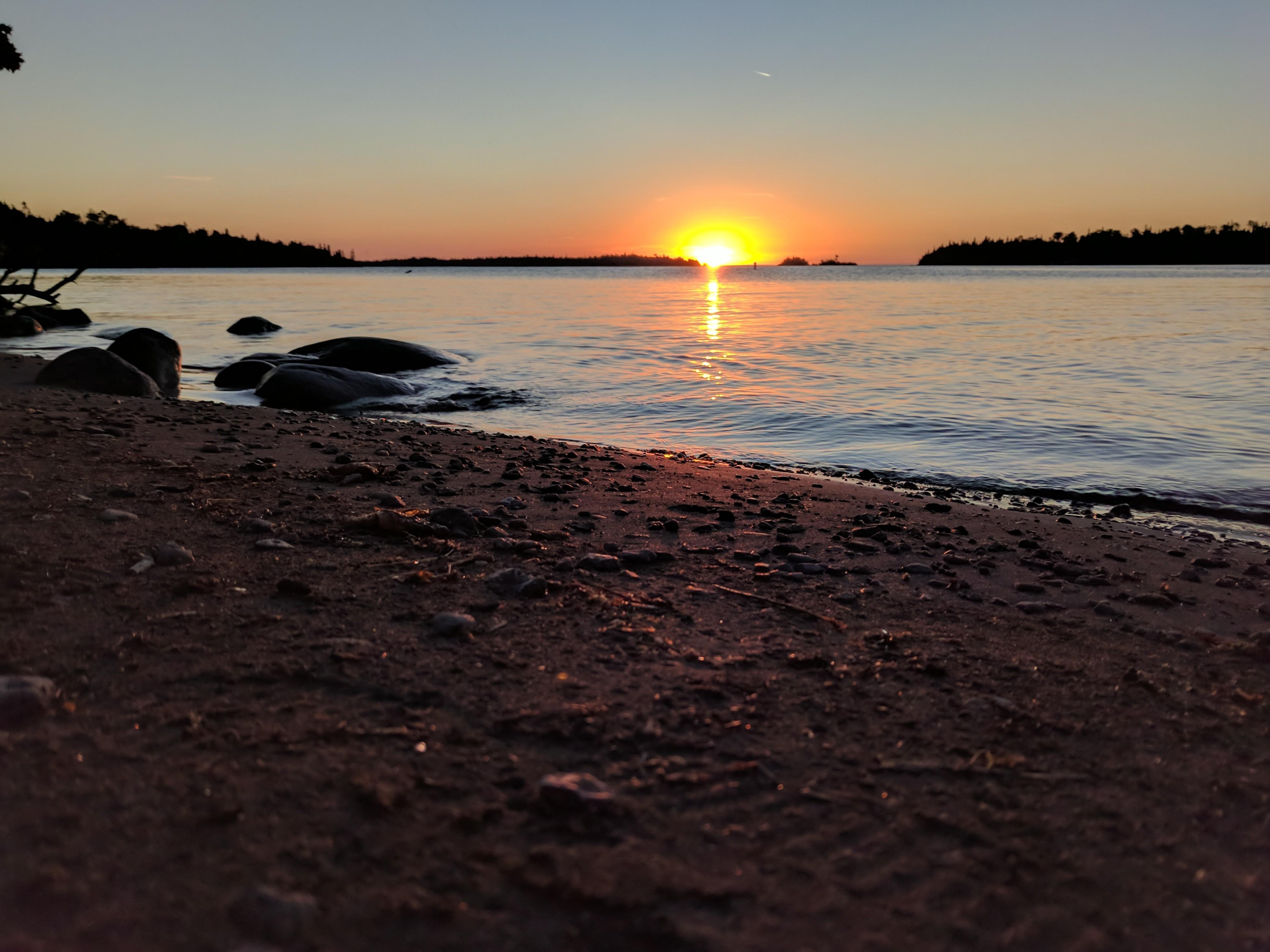 Sunrise on the beach at Daisy Farm Campground