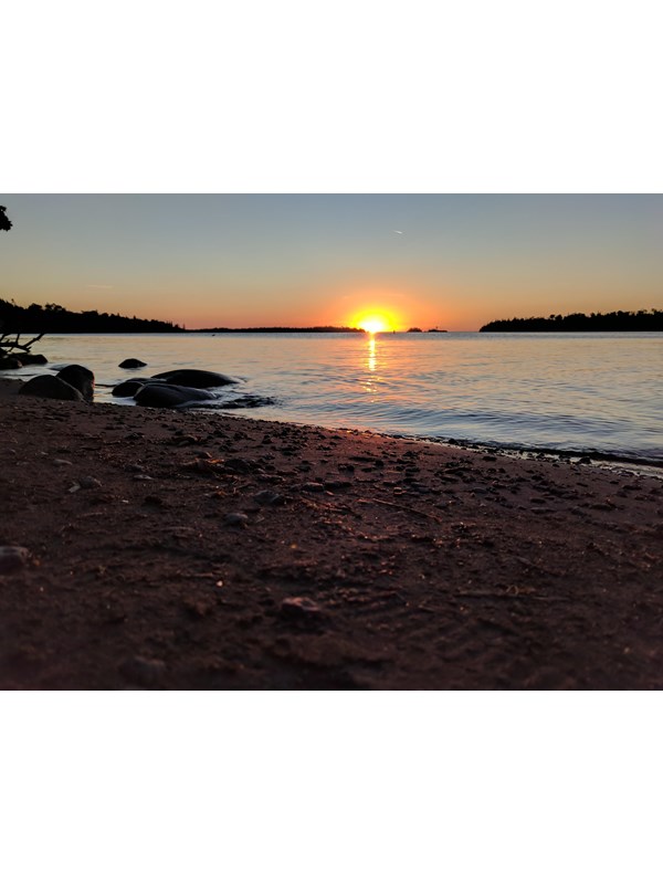 Sunrise on the beach at Daisy Farm Campground