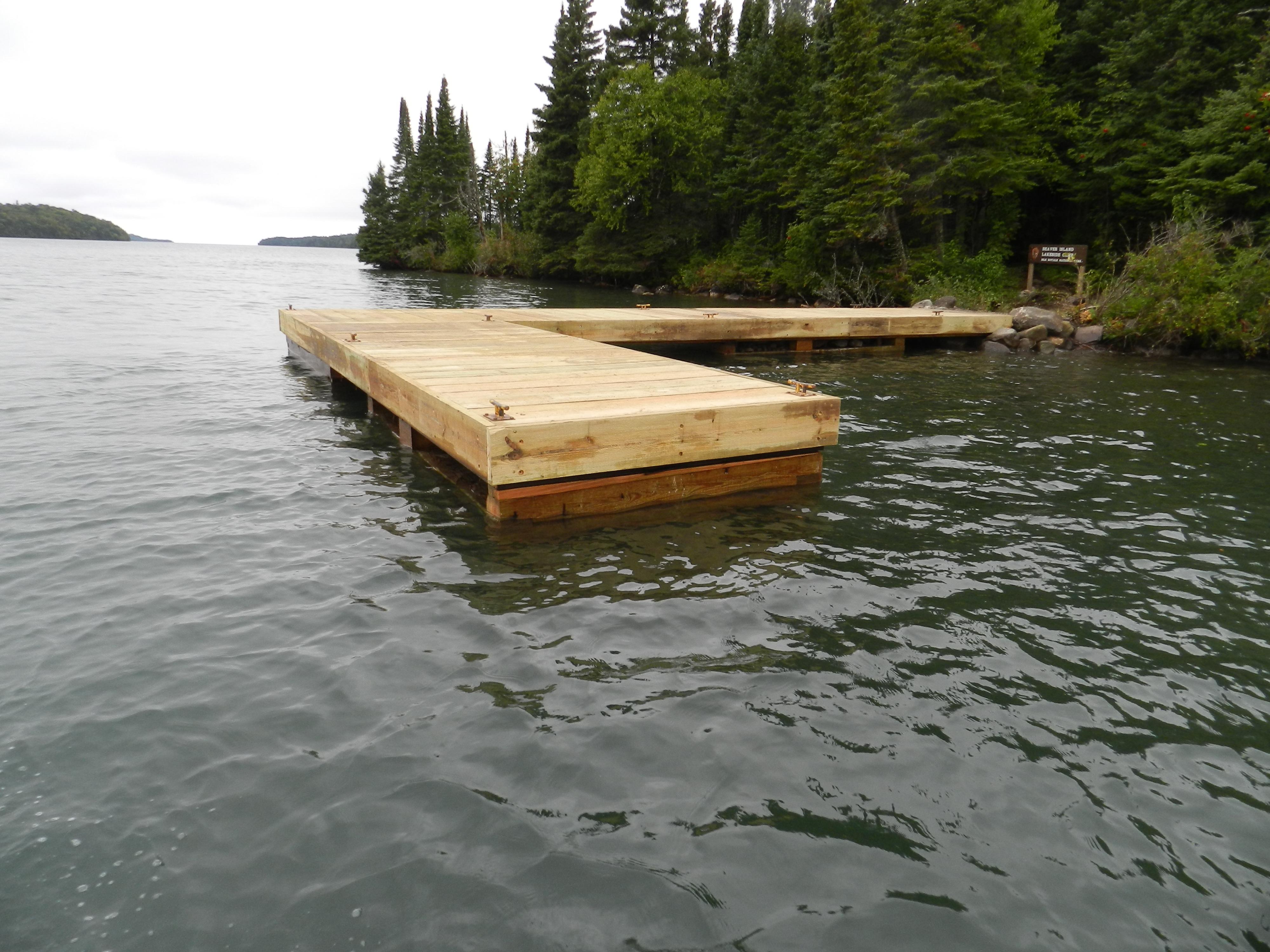 L Shaped Dock along Lake Superior