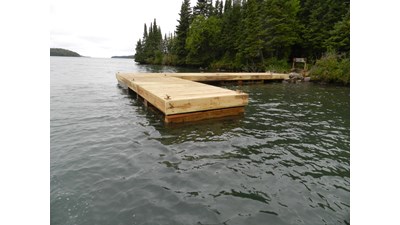L Shaped Dock along Lake Superior